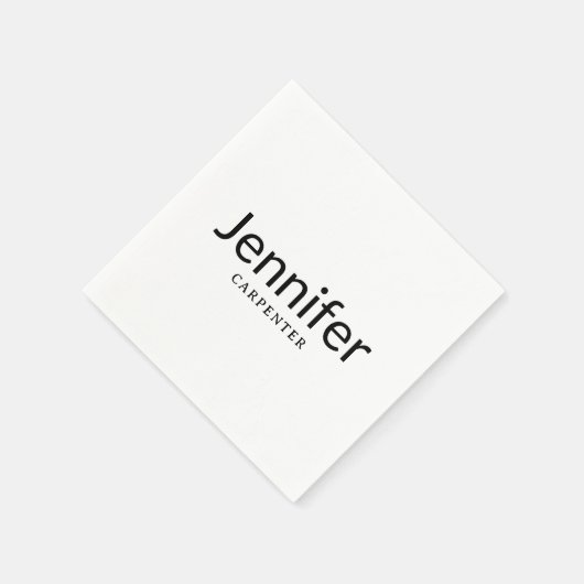 Beruflicher, moderner Minimalname Serviette (Ecke)