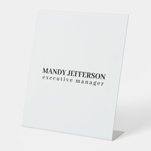 Beruflicher, moderner Minimalname Sockelschild (Vorderseite)