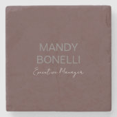 Beruflicher, moderner Minimalname Steinuntersetzer (Vorderseite)