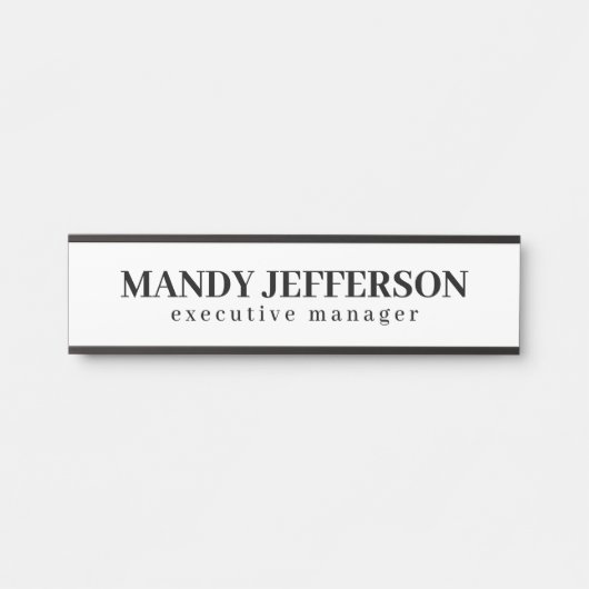 Beruflicher, moderner Minimalname Türschild (Vorderseite )