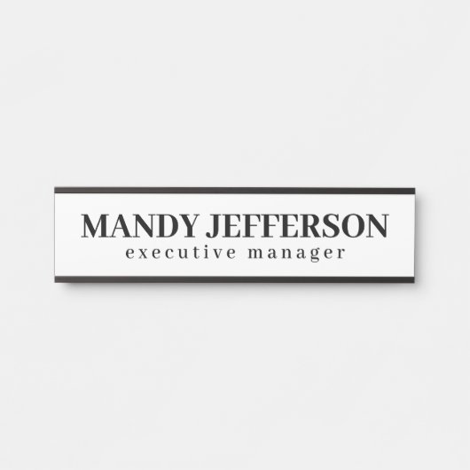 Beruflicher, moderner Minimalname Türschild (Vorderseite )