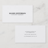 Beruflicher, moderner Minimalname Visitenkarte (Vorne/Hinten)
