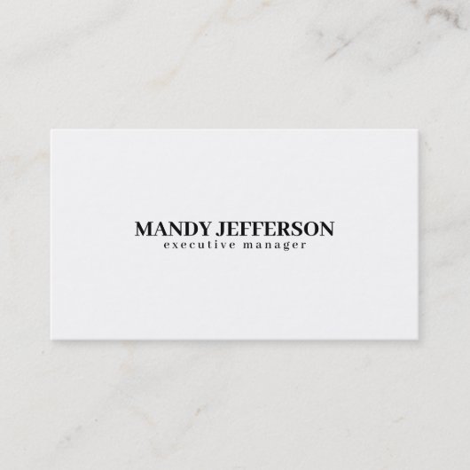 Beruflicher, moderner Minimalname Visitenkarte (Vorderseite)