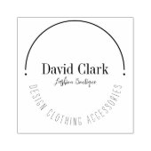 Beruflicher moderner Name Eigentümer kleiner Unter Gummistempel (Prägung)