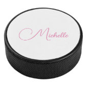 Beruflicher moderner Name für Handschrift in Rosa Eishockey Puck (3/4)