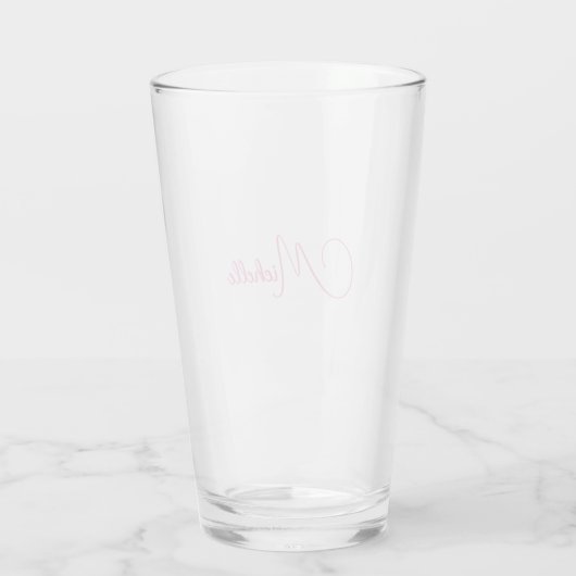 Beruflicher moderner Name für Handschrift in Rosa Glas (Rückseite)