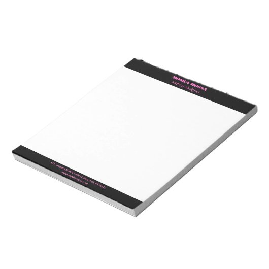Beruflicher, moderner Neonrosa Letterhead Notizblock (Rotiert)