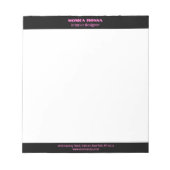 Beruflicher, moderner Neonrosa Letterhead Notizblock (Vorderseite)