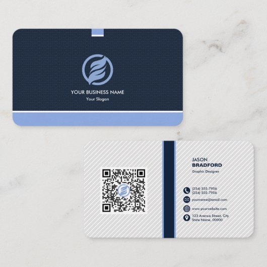 Beruflicher moderner QR-Code kundenspezifisch Pers Visitenkarte (Vorne/Hinten)