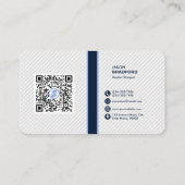 Beruflicher moderner QR-Code kundenspezifisch Pers Visitenkarte (Rückseite)