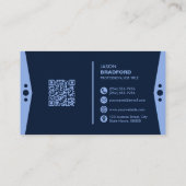 Beruflicher moderner QR-Code kundenspezifisch Pers Visitenkarte (Rückseite)