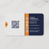 Beruflicher moderner QR-Code kundenspezifisch Pers Visitenkarte (Rückseite)