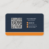 Beruflicher moderner QR-Code kundenspezifisch Pers Visitenkarte (Rückseite)
