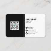 Beruflicher, moderner QR-Code Personalisiert Visitenkarte (Rückseite)