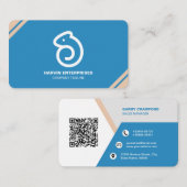 Beruflicher, moderner QR-Code Personalisiert Visitenkarte (Vorne/Hinten)