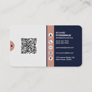 Beruflicher, moderner QR-Code Personalisiert Visitenkarte
