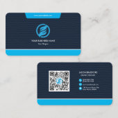 Beruflicher, moderner QR-Code Personalisiert Visitenkarte (Vorne/Hinten)