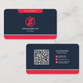 Beruflicher, moderner QR-Code Personalisiert Visitenkarte (Vorne/Hinten)