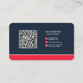 Beruflicher, moderner QR-Code Personalisiert Visitenkarte (Rückseite)