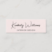 Beruflicher, moderner QR-Code Rosa Mini Visitenkarte (Vorderseite)