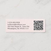 Beruflicher, moderner QR-Code Rosa Mini Visitenkarte (Rückseite)