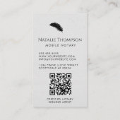 Beruflicher moderner QR-Code Vertikaler Notar Visitenkarte (Rückseite)
