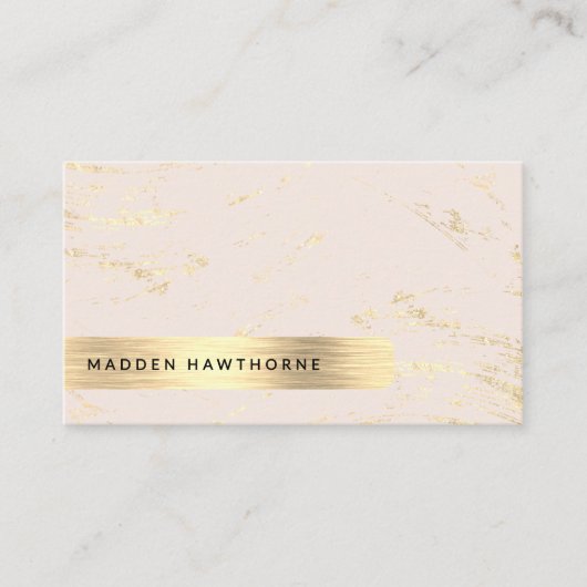 Beruflicher, moderner Rosa goldfarbener Film Visitenkarte (Vorderseite)