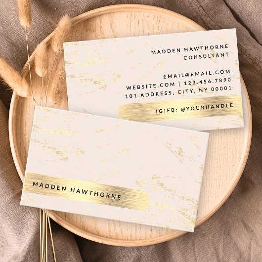 Beruflicher, moderner Rosa goldfarbener Film Visitenkarte