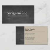 BERUFLICHER, moderner, rustikaler Chalkboard-Look Visitenkarte (Vorne/Hinten)