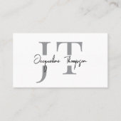 Beruflicher moderner Schwarz-Weiß-Minimal Visitenkarte (Vorderseite)