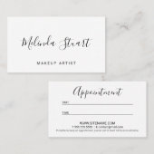 Beruflicher, moderner Schwarz-Weiß-Termin Terminkarte (Vorne/Hinten)