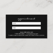Beruflicher, moderner Schwarz-Weiß-Termin Terminkarte (Rückseite)