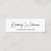 Beruflicher, moderner Script QR Code Mini Visitenkarte (Vorderseite)