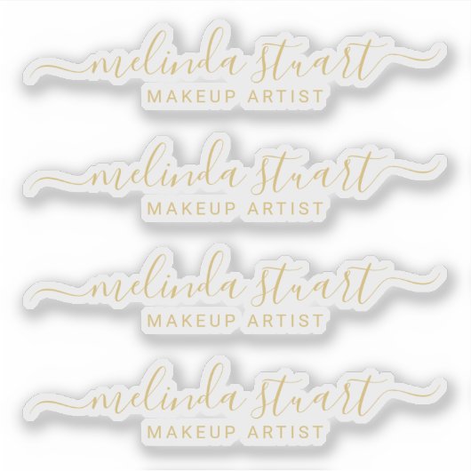 Beruflicher moderner Skriptname Aufkleber (Vorderseite)