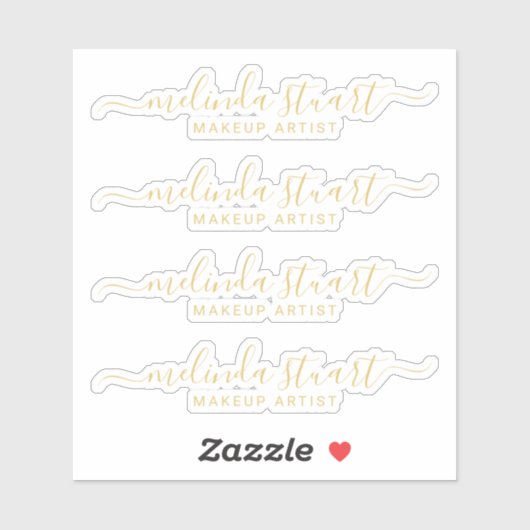 Beruflicher moderner Skriptname Aufkleber (Blatt)