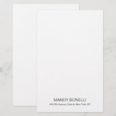 Beruflicher, moderner Stil minimalistisch Briefpapier (Vorne/Hinten)