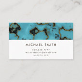 Beruflicher, moderner Türkisstein Visitenkarte (Rückseite)