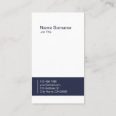 Beruflicher moderner Typo-vertikale Visitenkarte (Rückseite)