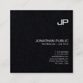 Beruflicher Monogramm-Entwurfs-elegantes Quadratische Visitenkarte (Rückseite)