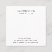 Beruflicher Monogramm-Kreis Minimalschwarz Quadratische Visitenkarte (Rückseite)