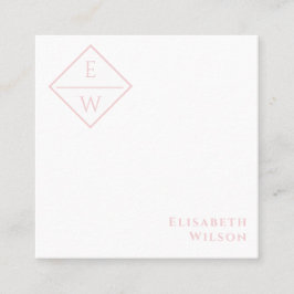 Beruflicher monogramm schlichter minimalistischer  quadratische visitenkarte