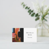 Beruflicher Musiker Elegant Violin Musical Visitenkarte (Stehend Vorderseite)