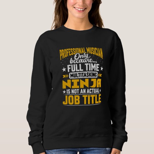 Beruflicher Musiker Job Titel Singer Music Art Sweatshirt (Vorderseite)