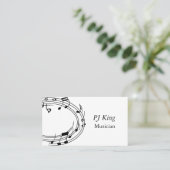 Beruflicher Musiker Visitenkarte (Stehend Vorderseite)