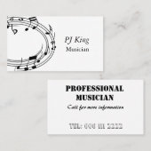 Beruflicher Musiker Visitenkarte (Vorne/Hinten)