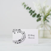 Beruflicher Musiker Visitenkarte (Stehend Vorderseite)