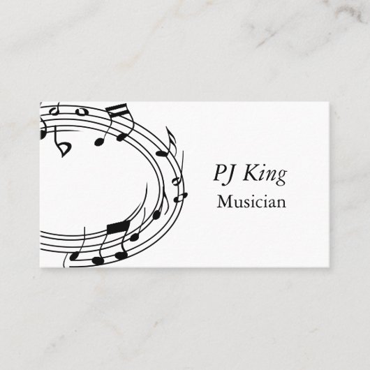 Beruflicher Musiker Visitenkarte (Vorderseite)