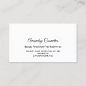 Beruflicher Nail Artist Techniker Flüssigkeiten Tr Visitenkarte (Rückseite)