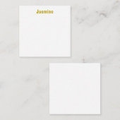 Beruflicher Name der Goldfarbenkalligraphie Mitteilungskarte (Vorne/Hinten)