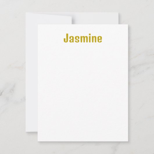 Beruflicher Name der Goldfarbenkalligraphie RSVP Karte (Vorderseite)